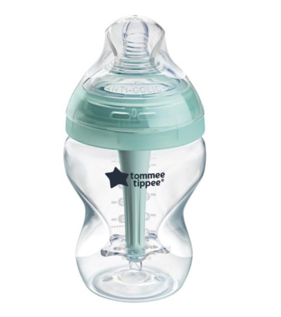 Tommee Tippee UK Tommee Tippee Closer to Nature Glass Baby Bottle, Anti-Colic, Slow Flow, BPA Free - 260mL